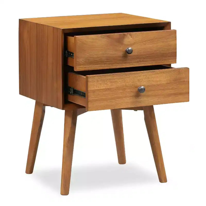 Table de chevet Edgemod Dorsey brun clair de style milieu de siècle