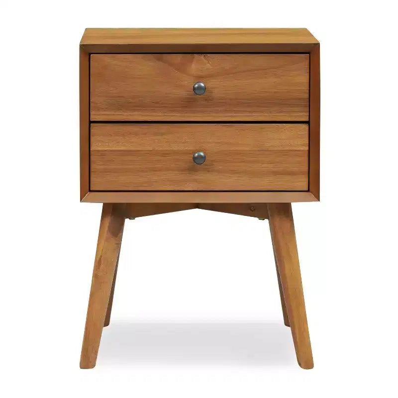 Table de chevet Edgemod Dorsey brun clair de style milieu de siècle