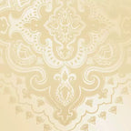 Paravent Oriental Furniture 6" en toile à motif mandala double face ivoire : Paravent 3 panneaux réglables en bois d'épicéa