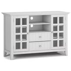 Normandy Tall TV Stand for TVs up to 60" White - WyndenHall: Adjustable Shelves, Pine & Plywood, Media Storage
