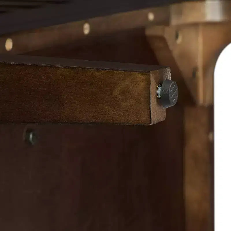Meuble de rangement Asher Record Media Brun foncé - Crosley : Portes coulissantes, étagères réglables, organiseur de vinyles