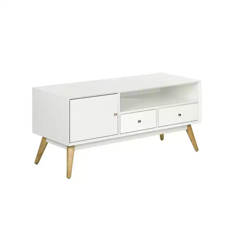 Meuble TV Lilou pour téléviseurs jusqu'à 53 po Blanc Français - Adore Decor