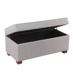 Pouf de rangement Shelton avec dessus capitonné - Gris - Threshold™ : Meuble rectangulaire rembourré avec couvercle