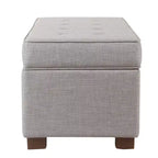 Pouf de rangement Shelton avec dessus capitonné - Gris - Threshold™ : Meuble rectangulaire rembourré avec couvercle