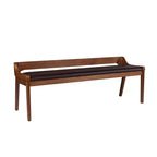 Banc de salle à manger Rasmus 60 po Châtaigne - Boraam : Bois d'acacia, siège en similicuir, deux places
