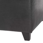 Banc coffre en similicuir avec surpiqûres, marron foncé - Baxton Studio