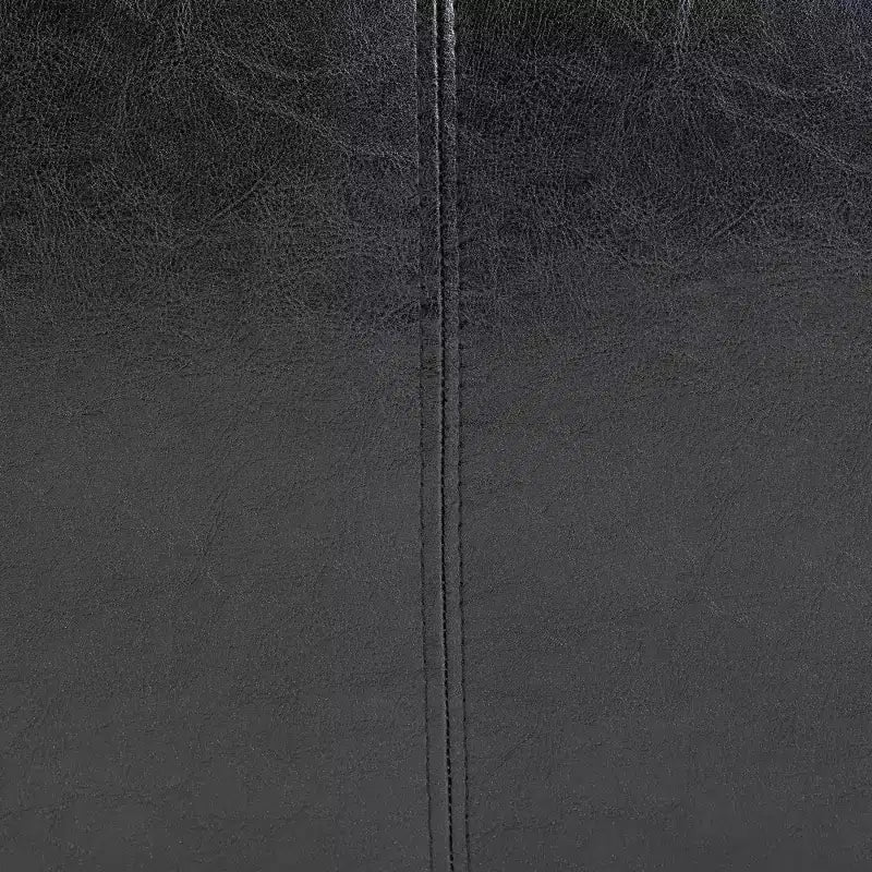 Banc coffre en similicuir avec surpiqûres, marron foncé - Baxton Studio