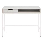 Bureau Contempo 101,6 cm avec tiroir et étagère Chêne blanc - OSP Home Furnishings : Structure en acier robuste, Surface en MDF