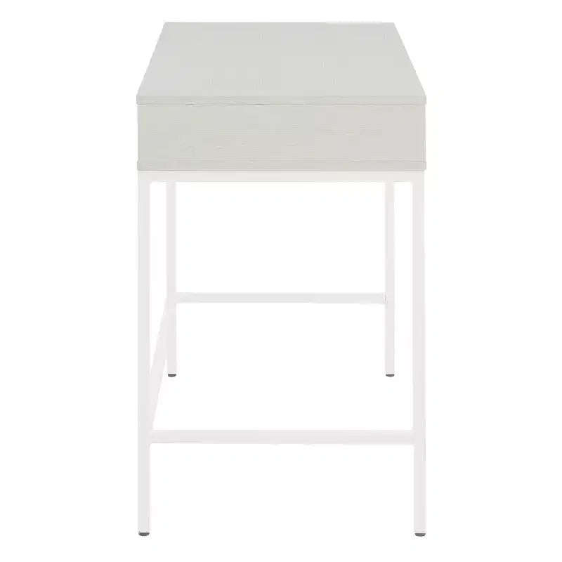 Bureau Contempo 101,6 cm avec tiroir et étagère Chêne blanc - OSP Home Furnishings : Structure en acier robuste, Surface en MDF
