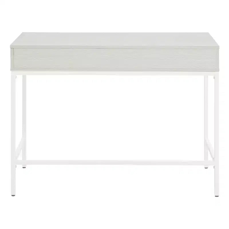 Bureau Contempo 101,6 cm avec tiroir et étagère Chêne blanc - OSP Home Furnishings : Structure en acier robuste, Surface en MDF
