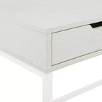 Bureau Contempo 101,6 cm avec tiroir et étagère Chêne blanc - OSP Home Furnishings : Structure en acier robuste, Surface en MDF