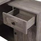 Bureau Waverly Scottish Alder - OSP Home Furnishings : mobilier de bureau moderne du milieu du siècle avec rangement, surface en MDF