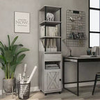 Bibliothèque multi-rangements Clander 72,3" : Structure en fer, meuble avec porte coulissante type "grange" - HOMES: Inside + Out