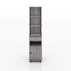 Bibliothèque multi-rangements Clander 72,3" : Structure en fer, meuble avec porte coulissante type "grange" - HOMES: Inside + Out