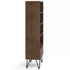 Bibliothèque haute Saylor de 162 cm avec pieds épingles et tiroir – WyndenHall : Design industriel, bois d'acacia