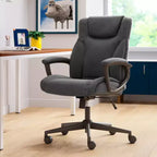 Chaise de bureau Style Hannah II Noir Nuit - Serta : Direction, Microfibre, Capacité 181 kg