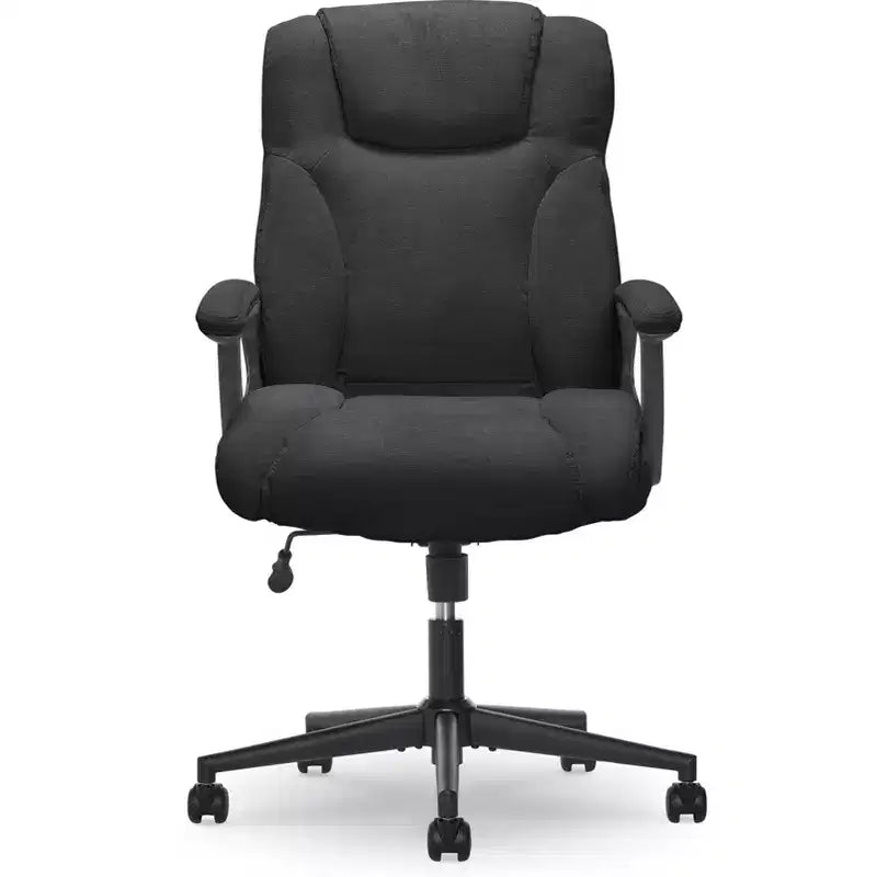 Chaise de bureau Style Hannah II Noir Nuit - Serta : Direction, Microfibre, Capacité 181 kg