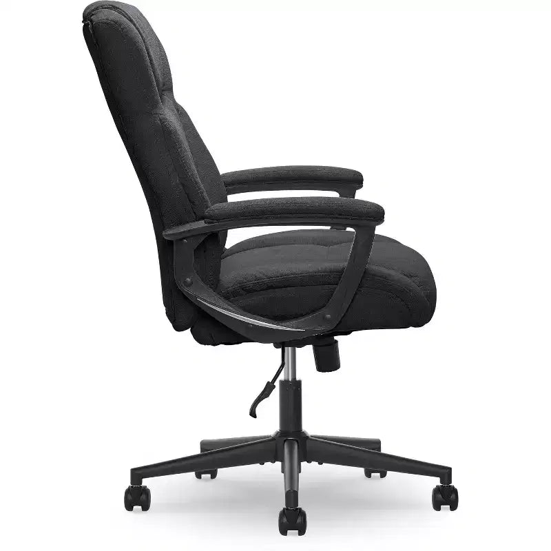 Chaise de bureau Style Hannah II Noir Nuit - Serta : Direction, Microfibre, Capacité 181 kg