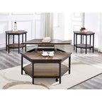 Table basse relevable hexagonale en métal Ultimo de Steve Silver Co., coloris marron