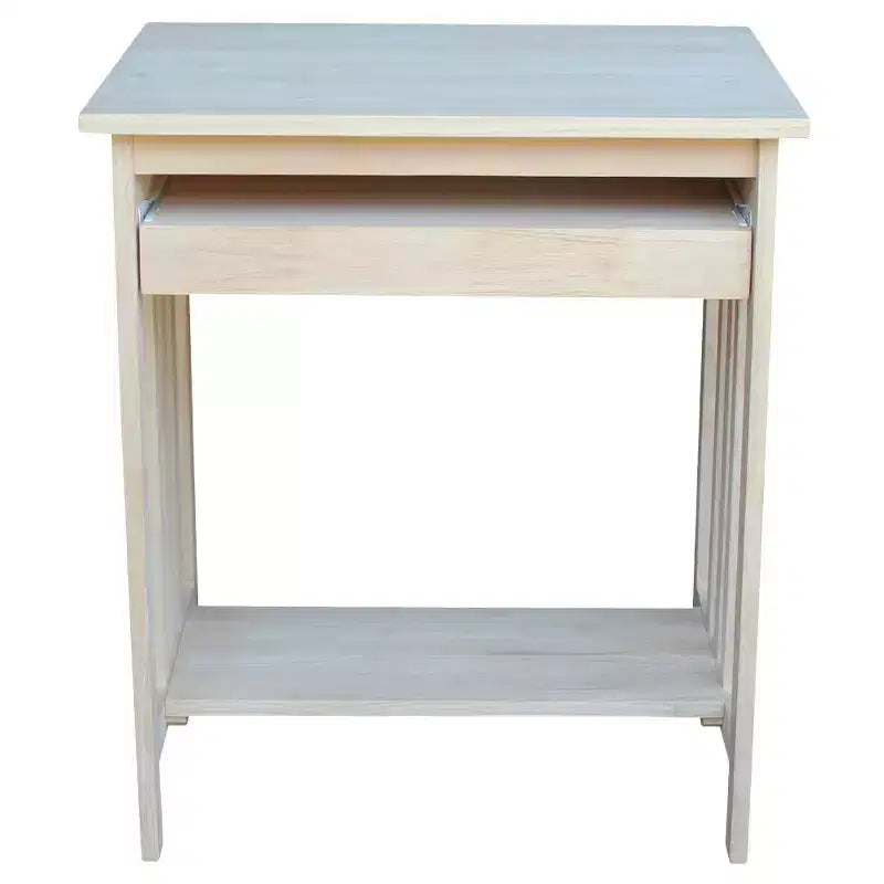 International Concepts Mission – Support pour ordinateur brut : Parahévéa massif, design compact, sans rangement