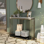 Table d'entrée Solstice Glam en laiton antique - HOMES: Inside + Out