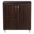 Baxton Studio Excel, buffet moderne et contemporain, meuble de rangement - Brun foncé : Étagères fixes, bois composite, meubles de cuisine
