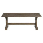 Flynn Trestle Coffee Table Walnut Brown - Picket House Furnishings: Rustic Rectangle Accent Table, Distressed Finish