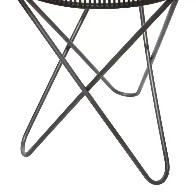 Lot de 2 tables d'appoint industrielles en métal gris - Olivia & May