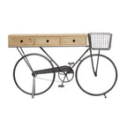 Olivia & May Farmhouse Metal Console Table Red: Iron Frame, MDF Top, No Assembly Required