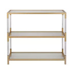 Metal and Acrylic Console Table Gold - Olivia & May