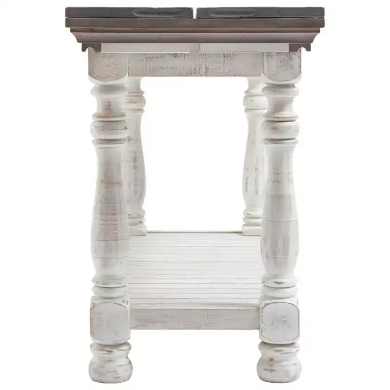 Havalance Flip Flop Sofa Table gris/blanc - Signature Design by Ashley : Extensible, style vintage, finition vieillie