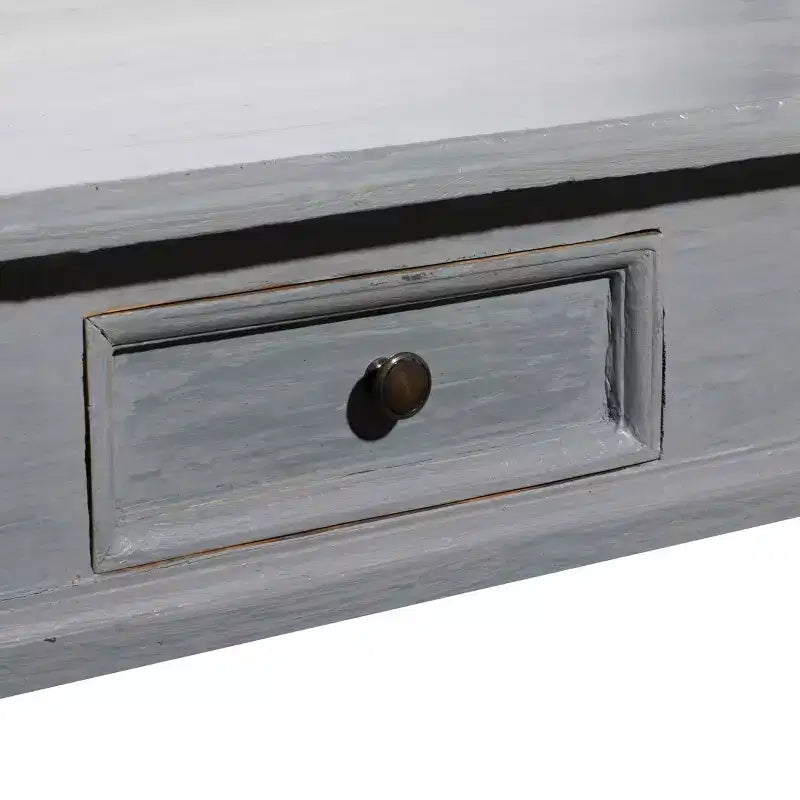 Console Rustique en Acajou Gris - Olivia & May