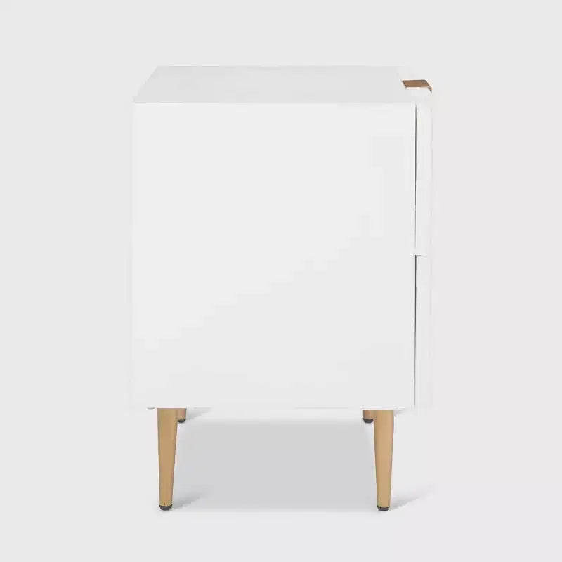 Table de chevet 2 tiroirs Jolie blanc - Adore Decor