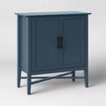 Elloree Storage Cabinet Navy - Threshold™: Home Office Organizer with Divided Interior, Pine Frame