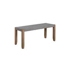Banc en faux béton et porte-manteau Davenport 40" Ambre clair - Meubles Alaterre : Industriel rustique, 5 crochets doubles