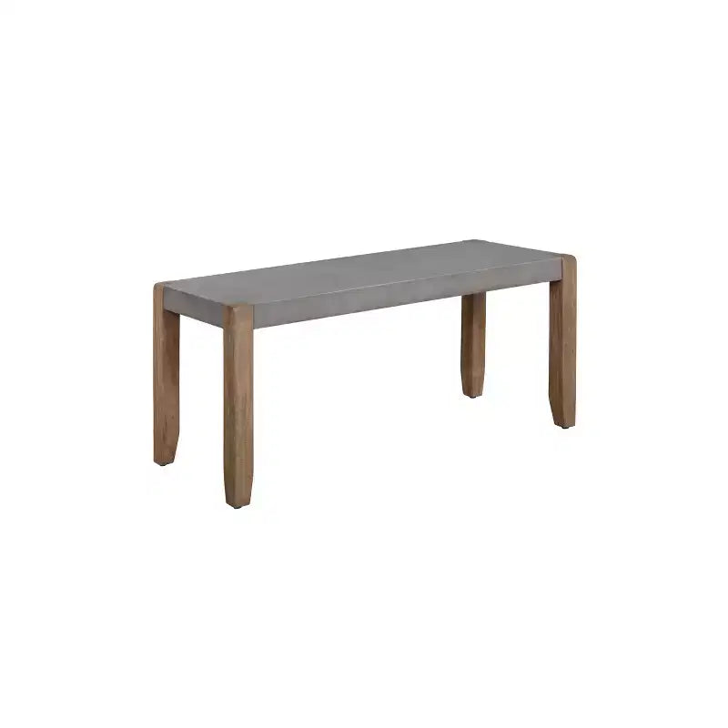 Banc en faux béton et porte-manteau Davenport 40" Ambre clair - Meubles Alaterre : Industriel rustique, 5 crochets doubles