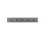 Banc en faux béton et porte-manteau Davenport 40" Ambre clair - Meubles Alaterre : Industriel rustique, 5 crochets doubles