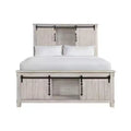 Queen Jack Platform Storage Bed White - Picket House Furnishings: Farmhouse Style with Headboard & Footboard Cabinets