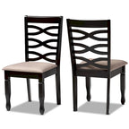 Lot de 2 chaises de salle à manger en bois Lanier (style moderne et contemporain)