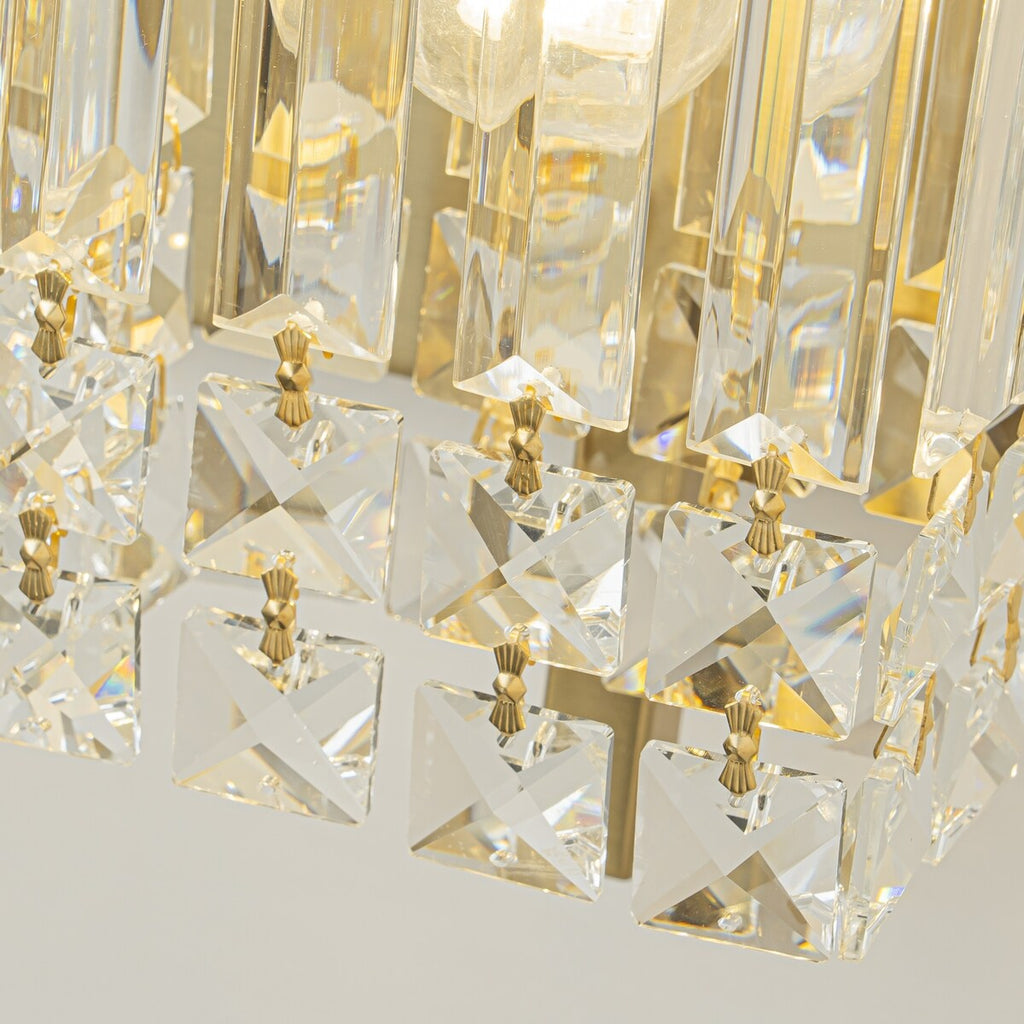 Appliques murales en cristal à 3 lumières pour salle de bain, style moderne et glamour