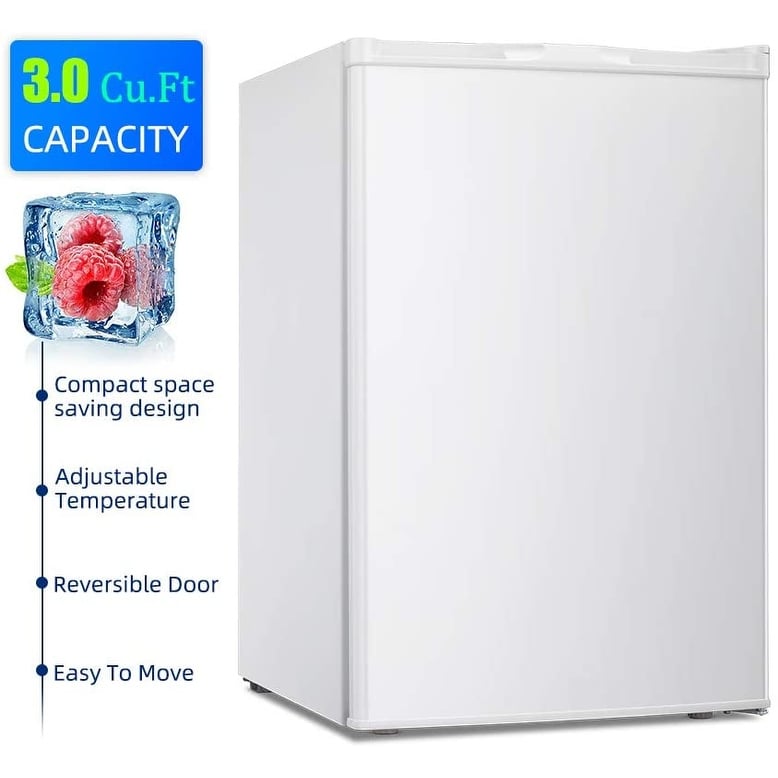 Congélateur vertical compact de 3,0 pi cu avec porte simple réversible