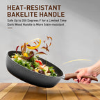 Ensemble de 30 pièces d'ustensiles de cuisine et de pâtisserie en granit, batterie de cuisine antiadhésive, casseroles et poêles
