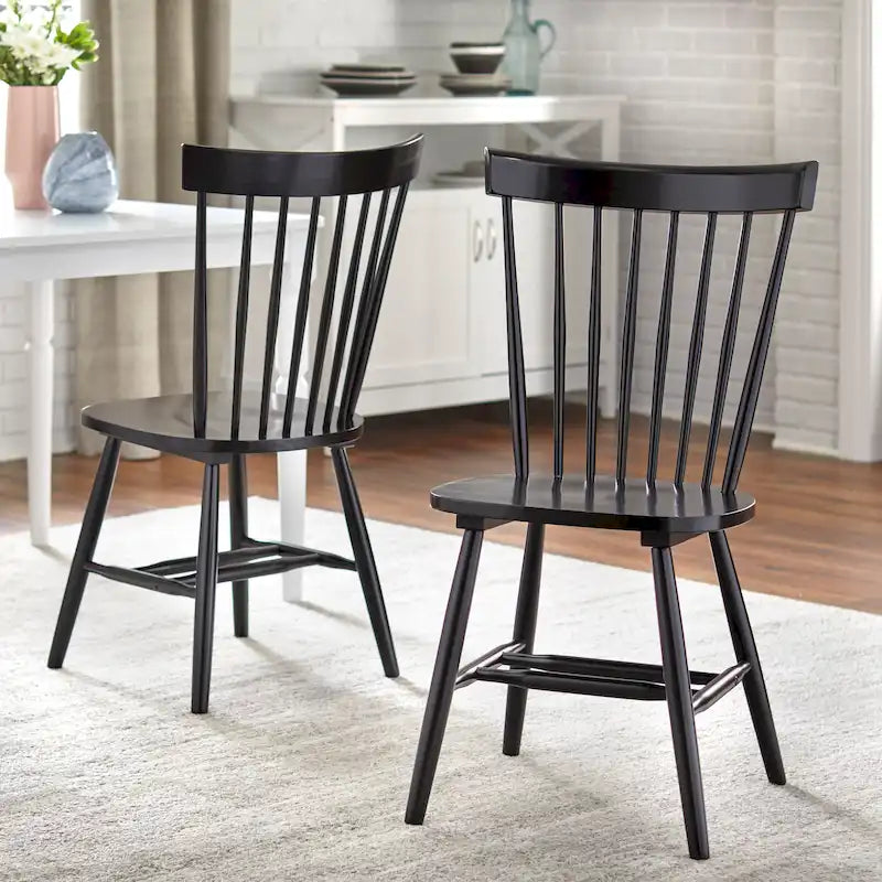 Chaises de salle à manger à barreaux en bois massif Venice Simple Living (Lot de 2)