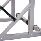 Soozier Rack à squat/banc de musculation en acier 2 pièces réglable en hauteur - N/A