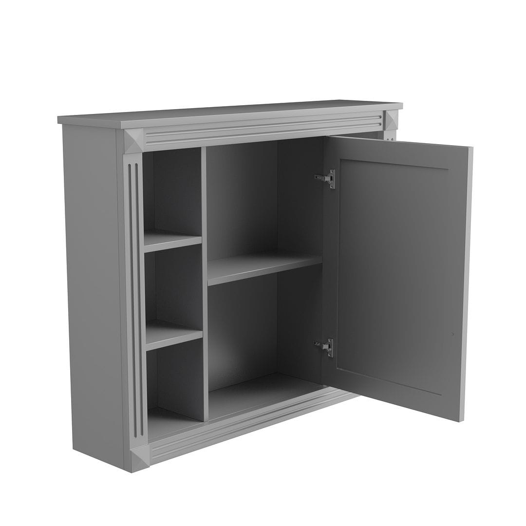 Meuble-lavabo de salle de bain moderne de 91 cm avec lavabo et armoire de toilette, 2 portes et 2 tiroirs