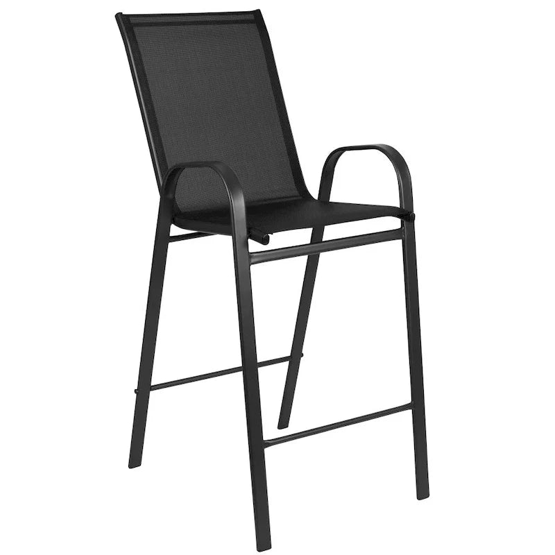 Lot de 4 tabourets de bar d'extérieur avec matériau Flex Comfort - Tabouret de terrasse