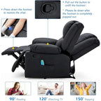 Causeuse inclinable 2 places AECOJOY avec fonction de chaleur et de massage
