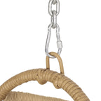 Fauteuil suspendu pliant Coloma d'extérieur en osier et corde avec support
