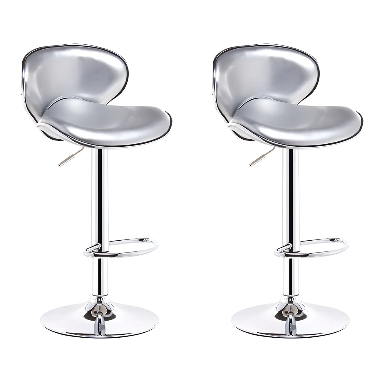 Tabourets de bar pivotants à 360° en similicuir, avec siège baquet réglable en hauteur