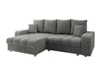 Corner sofa Doucezen 102 Grey Sleeping function Bedding box 250x166x94cm